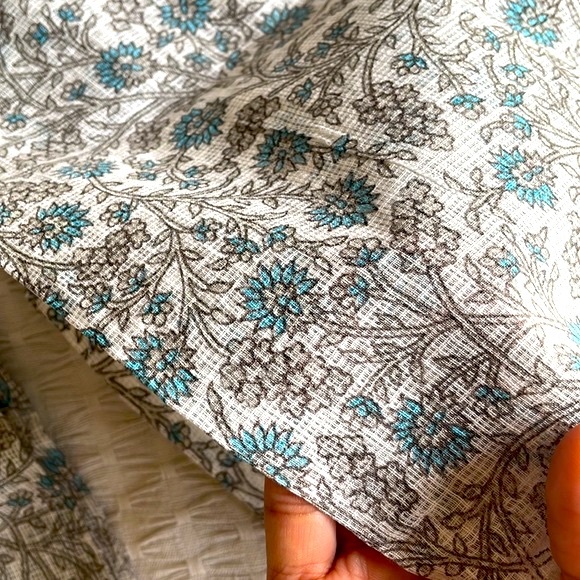 FABINDIA Kota printed sheer curtain set of 2 - Picture 4 of 6